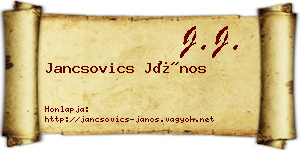 Jancsovics János névjegykártya